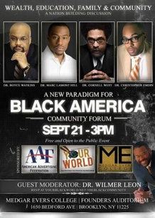 Figure 3. Flyer for a “Black America” panel that doesn’t feature a black women. Source: Twitter.