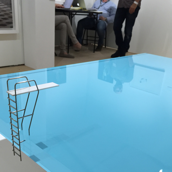 Pool Table by Freshwest Design at Osme Gallery, Vienna at Scope. #nodiving #headfirst 