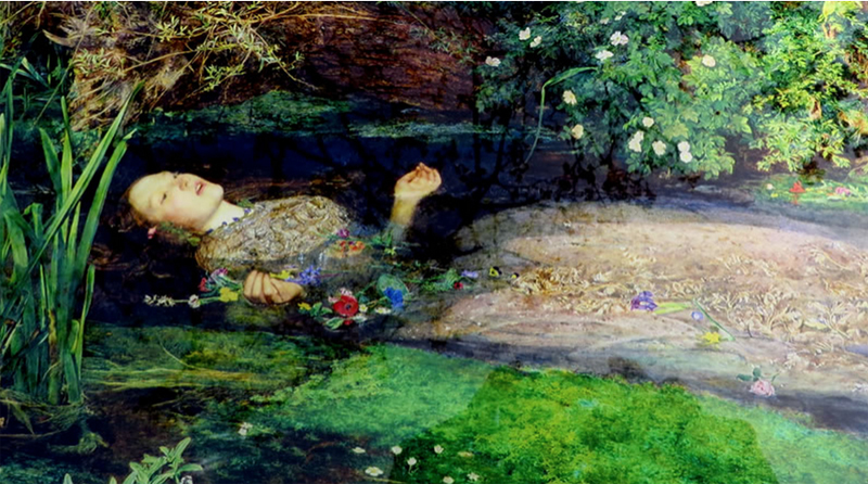 Sir John Everett Millias, Ophelia, 1851-2.