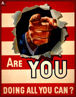 Image of a US World War 2 propaganda poster