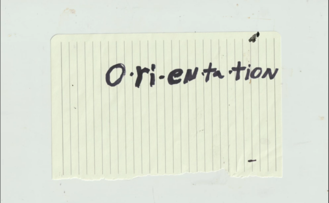 Screenshot of Orientation